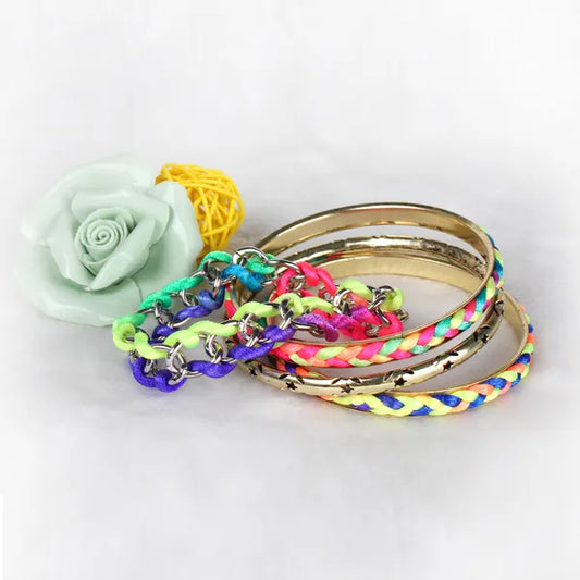 4Pcs Colorful Bracelets Set